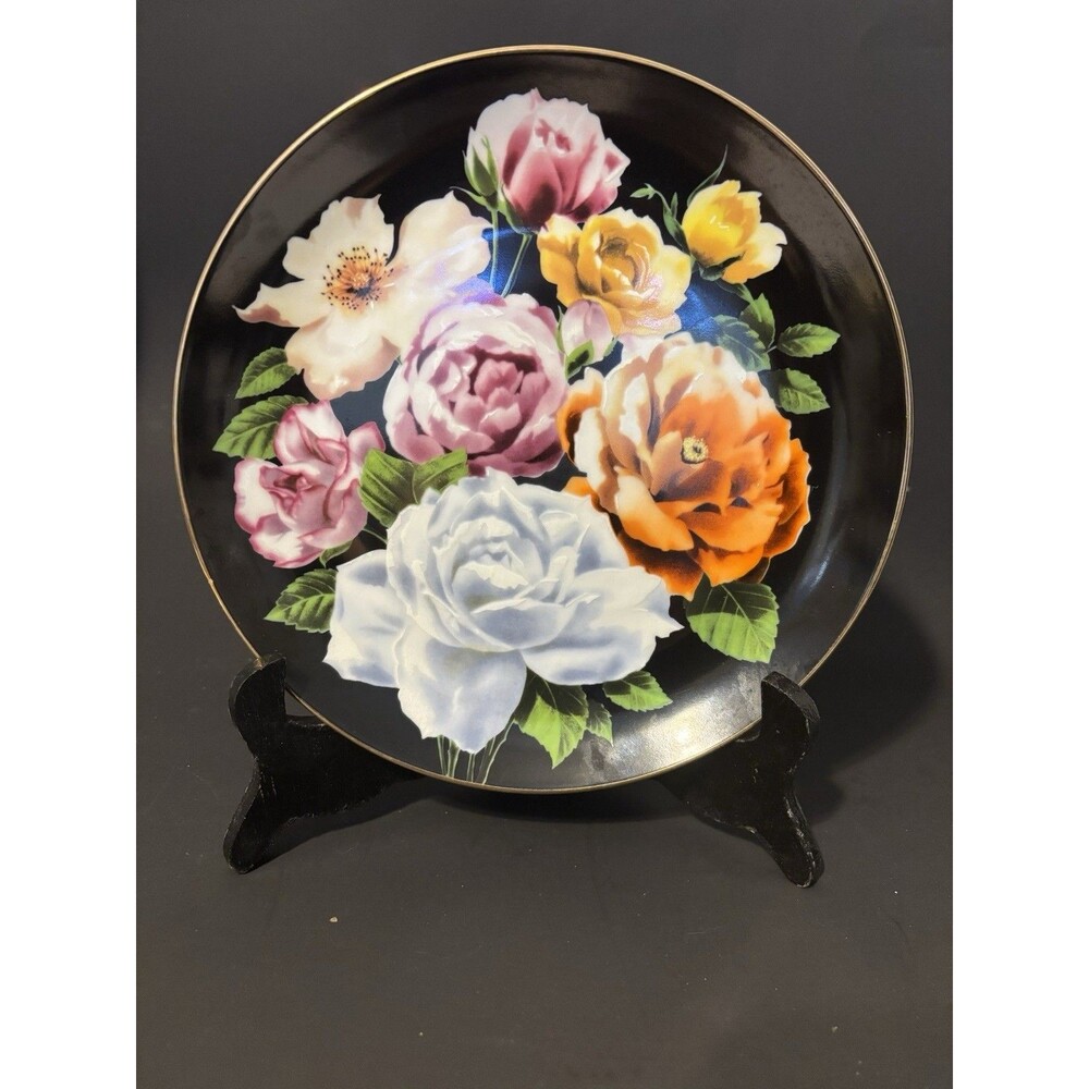 “The Flowers of Count Lennart Bernadotte "Rose" Collectable Plate Danbury Mint
